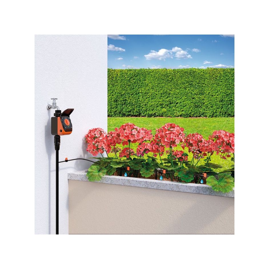 EZONEDEAL Dispositif d'arrosage automatique, minuterie électronique,  système de pulvérisation d'eau chronométré, contrôleur d'irrigation de  serre de jardin, contrôleur d'arrosage de robinet, minuterie de robinet,  pour jardins : : Terrasse et