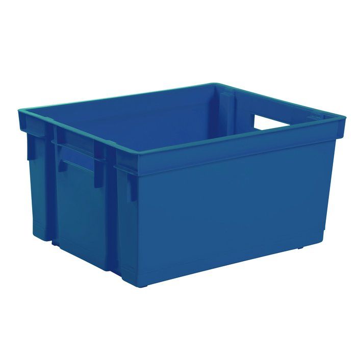 Bac de rangement EDA sans couvercle - 20L - Bleu