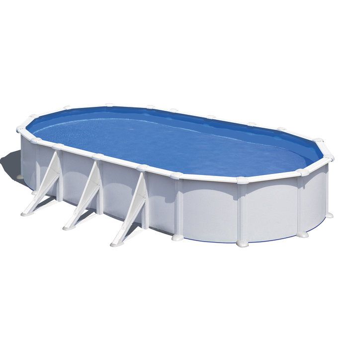 Piscine acier ovale Atlantis Gre - 8,00 x 4,70 x H.1,30 m