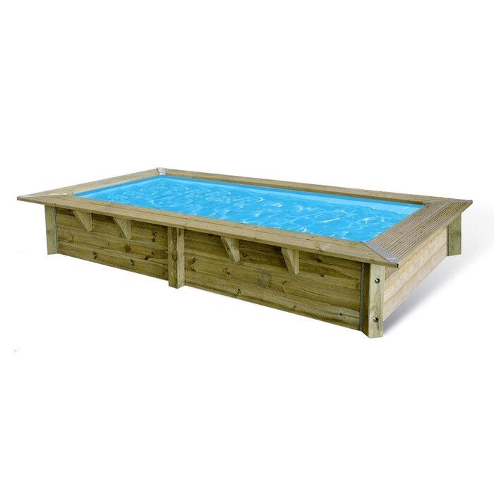 Piscine bois rectangulaire Sunwater 2,00 x 3,50 x H. 0,71 m