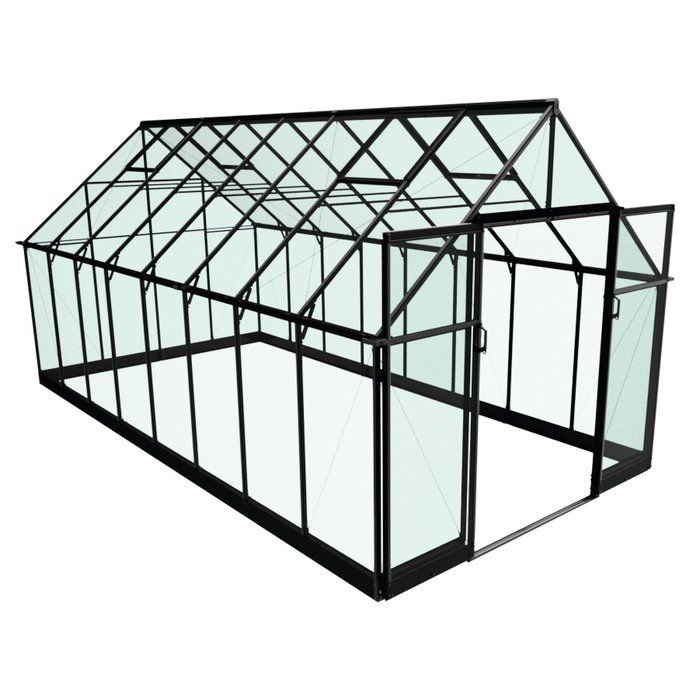 Serre Qube+ 816 Halls - 13 m² - Verre trempé - Noir