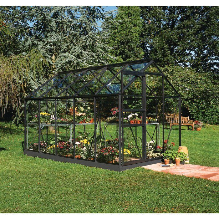 Serre Popular 106 Halls - 6,2 m² - Verre horticole - Noir