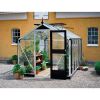 Serre Compact Juliana - 8,2 m² - Verre trempé - Aluminium/Noir