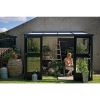 Serre Veranda Juliana - 4,4 m² - Verre trempé - Anthracite/Noir