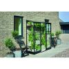 Serre Qube Lean-to 26 Halls - 1,2 m² - Verre trempé - Noir